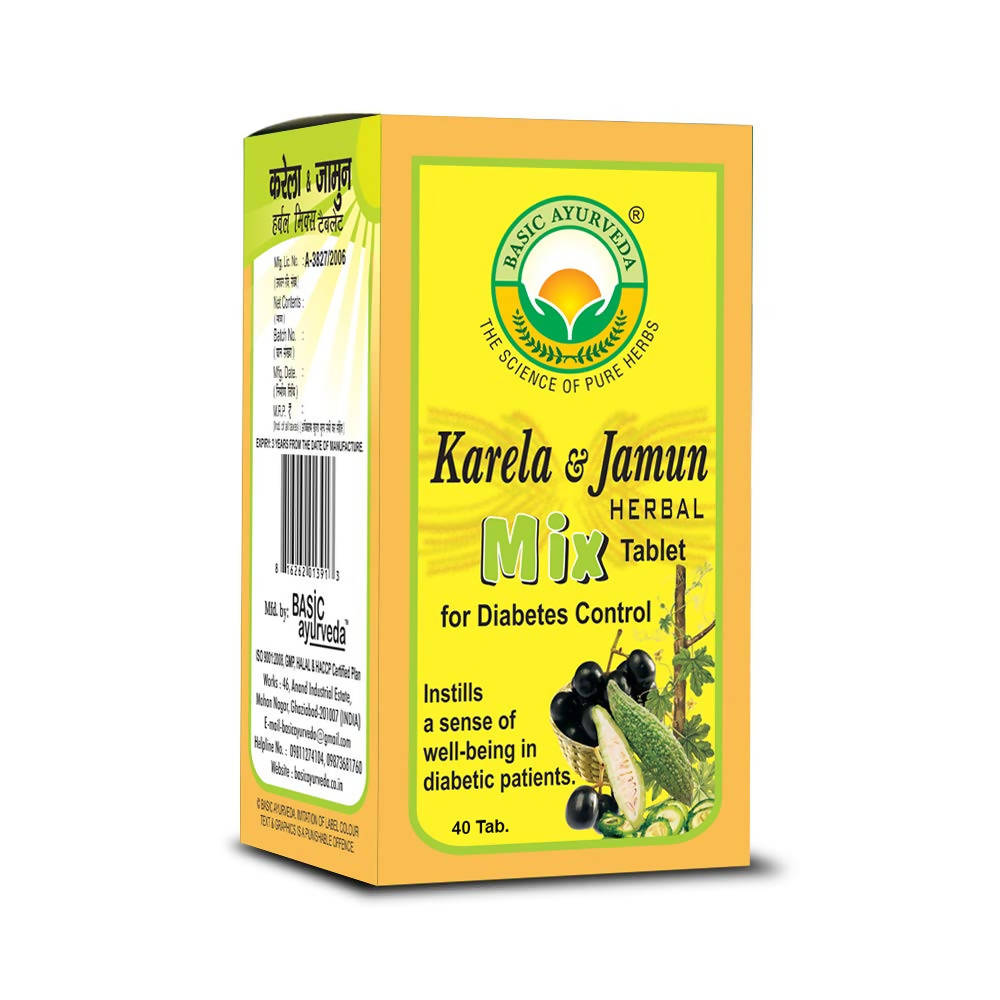 Basic Ayurveda Karela & Jamun Herbal Mix Tablet Online